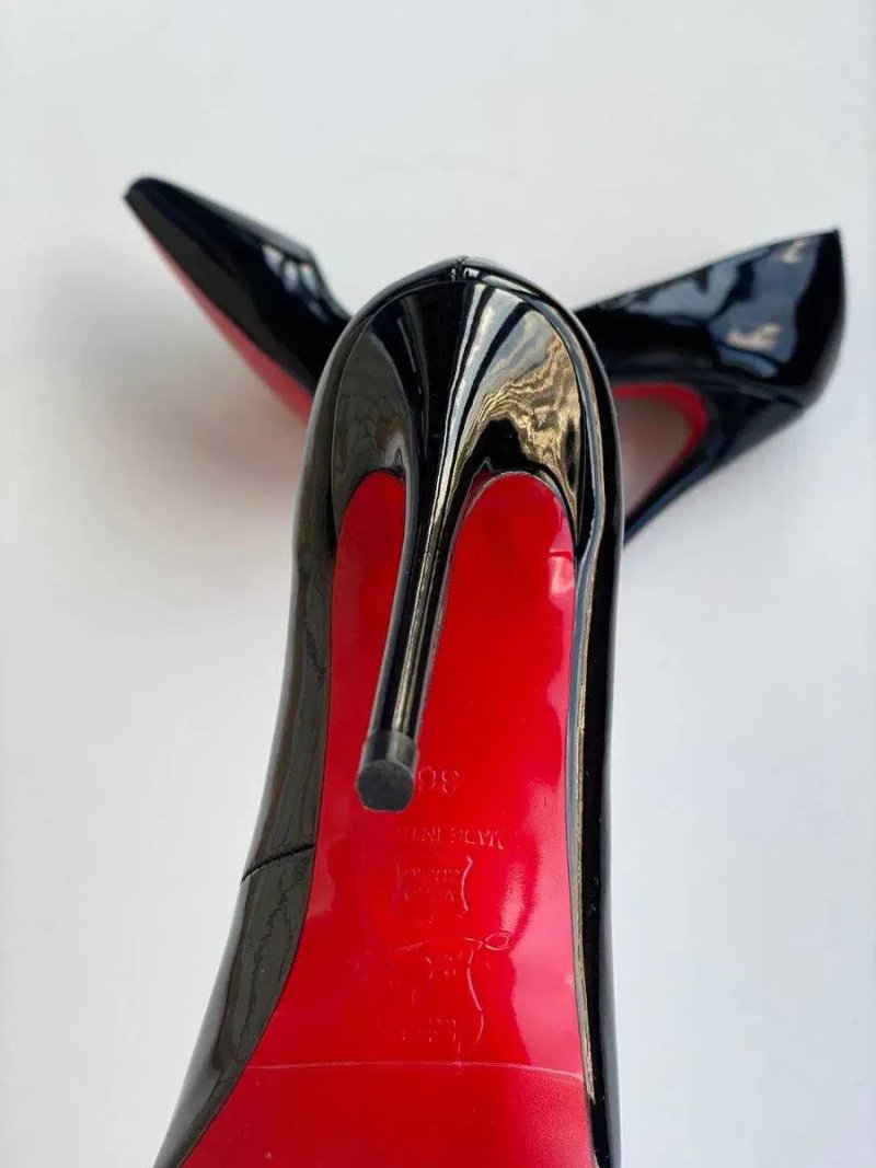 Черные туфли-лодочки Louboutin So Kate Лабутены 10 12 см чорні туфлі — фото 8