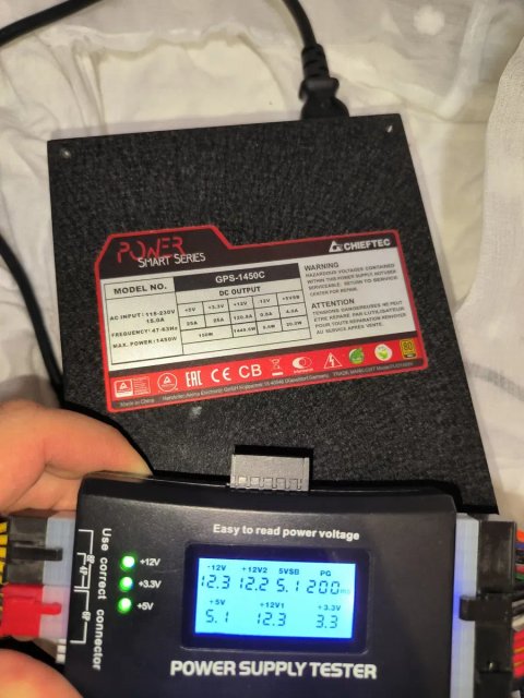 Chieftec Power Smart GPS-1450C 1450W 80 PLUS Gold Блок живлення бж БП блок питания rtx rx gtx mx gaming gt OC.