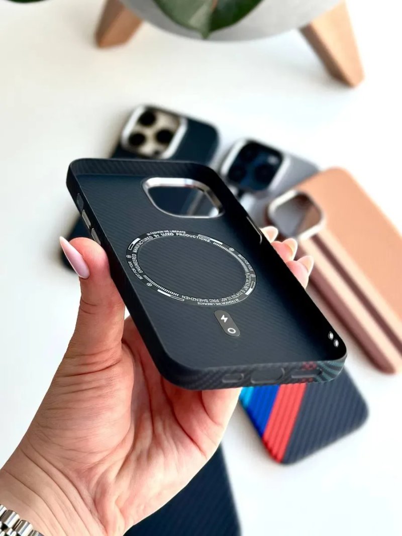 Чохол карбон тонкий легкий для айфон 13 / 14 Pro Max чехол iPhone Pro Max карбоновый MagSafe магсейф — фото 7