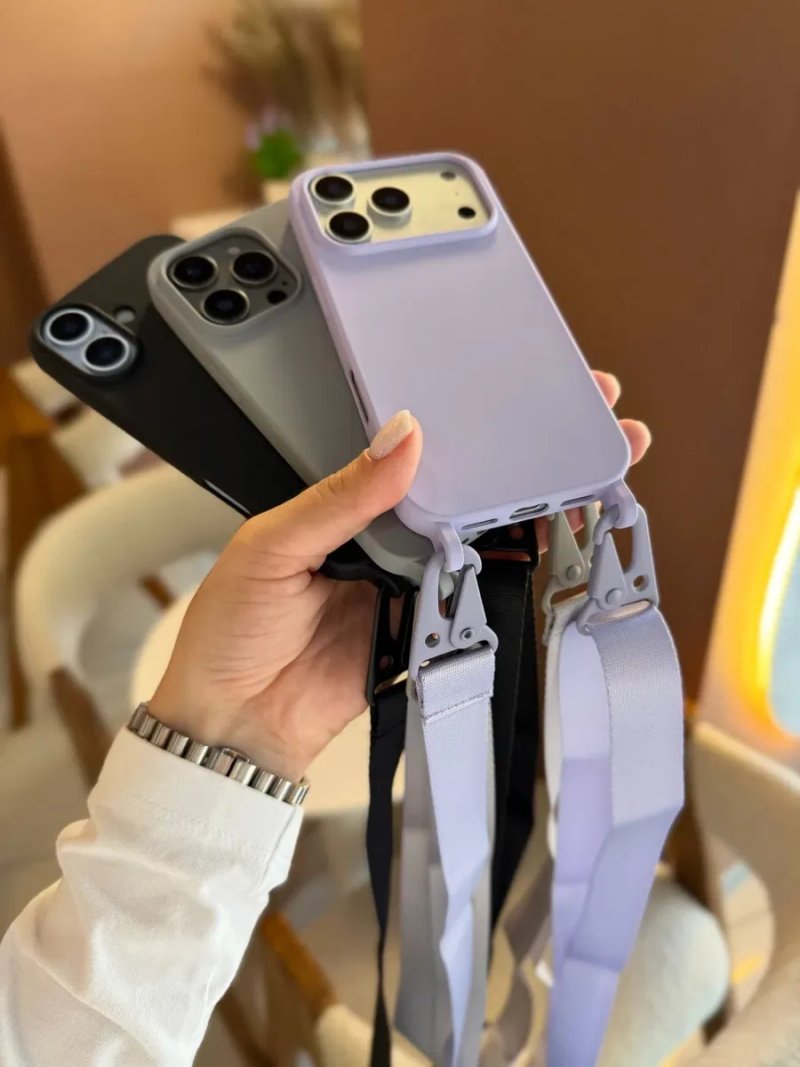 Чохол кросбоді Crossbody для iPhone 16 / 17 Pro Max чехол на айфон 18 про макс з широким шнурком мотузкою — фото 7