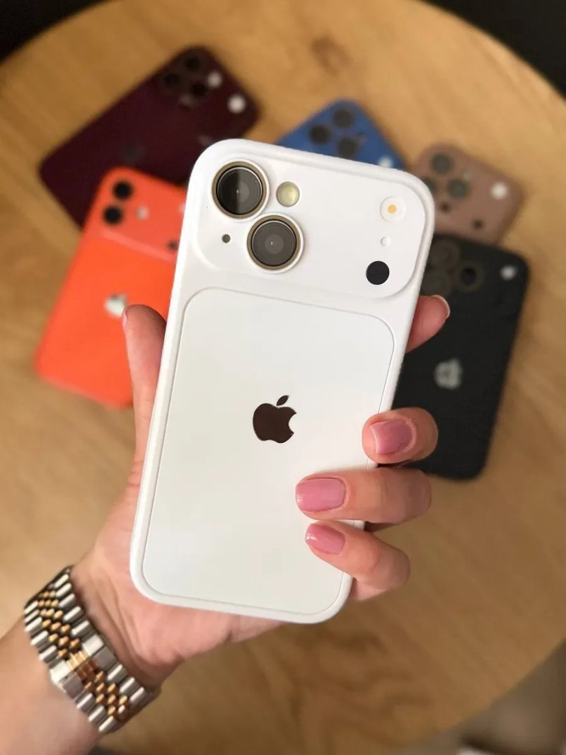 Чохол протиударний силіконовий для iPhone 15 / 16 Pro Max чехол айфон про макс имитация оранж імітація 18 закрита камера захист камери — фото 2