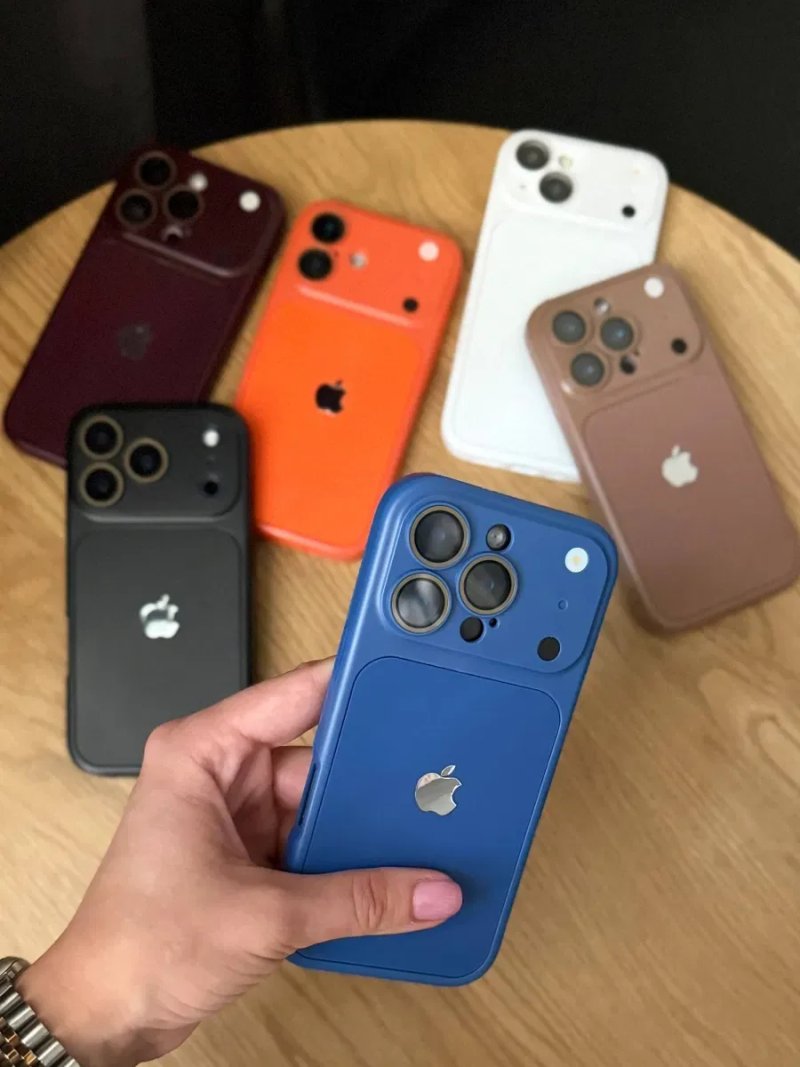Чохол протиударний силіконовий для iPhone 15 / 16 Pro Max чехол айфон про макс имитация оранж імітація 18 закрита камера захист камери — фото 5