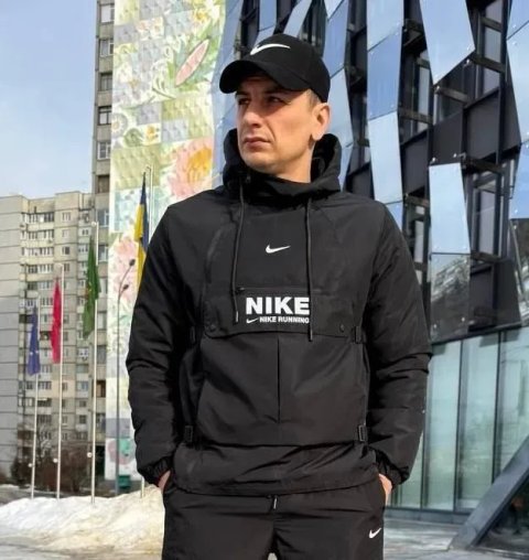 Чоловіча анорак-куртка Nike Running l Вітровка Найк l Люкс якість