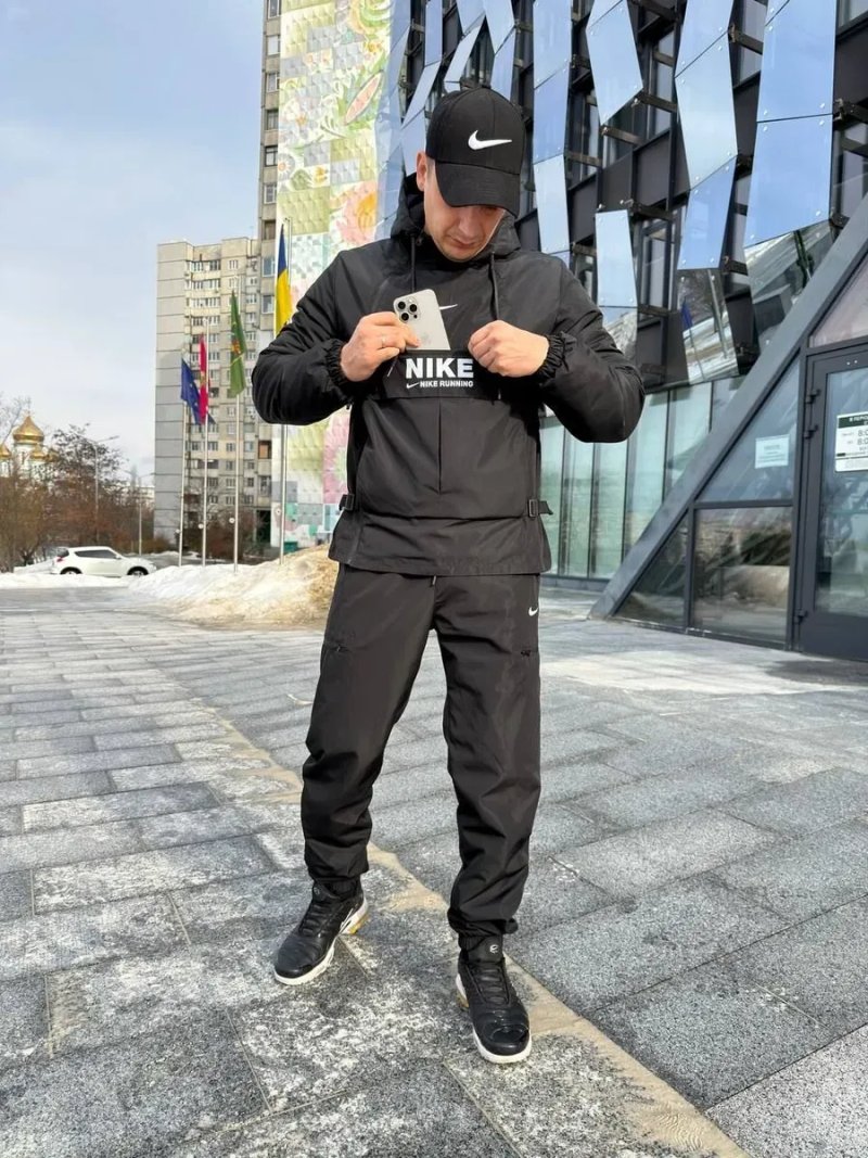 Чоловіча анорак-куртка Nike Running l Вітровка Найк l Люкс якість — фото 3