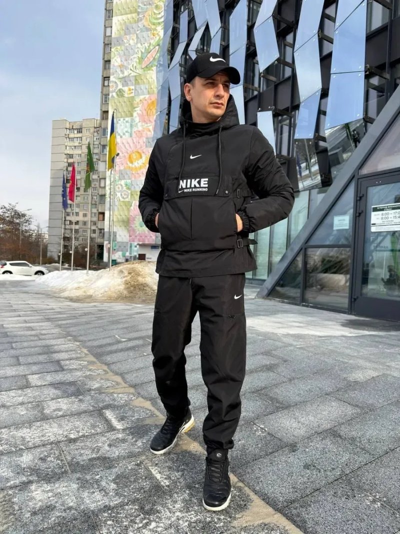 Чоловіча анорак-куртка Nike Running l Вітровка Найк l Люкс якість — фото 4