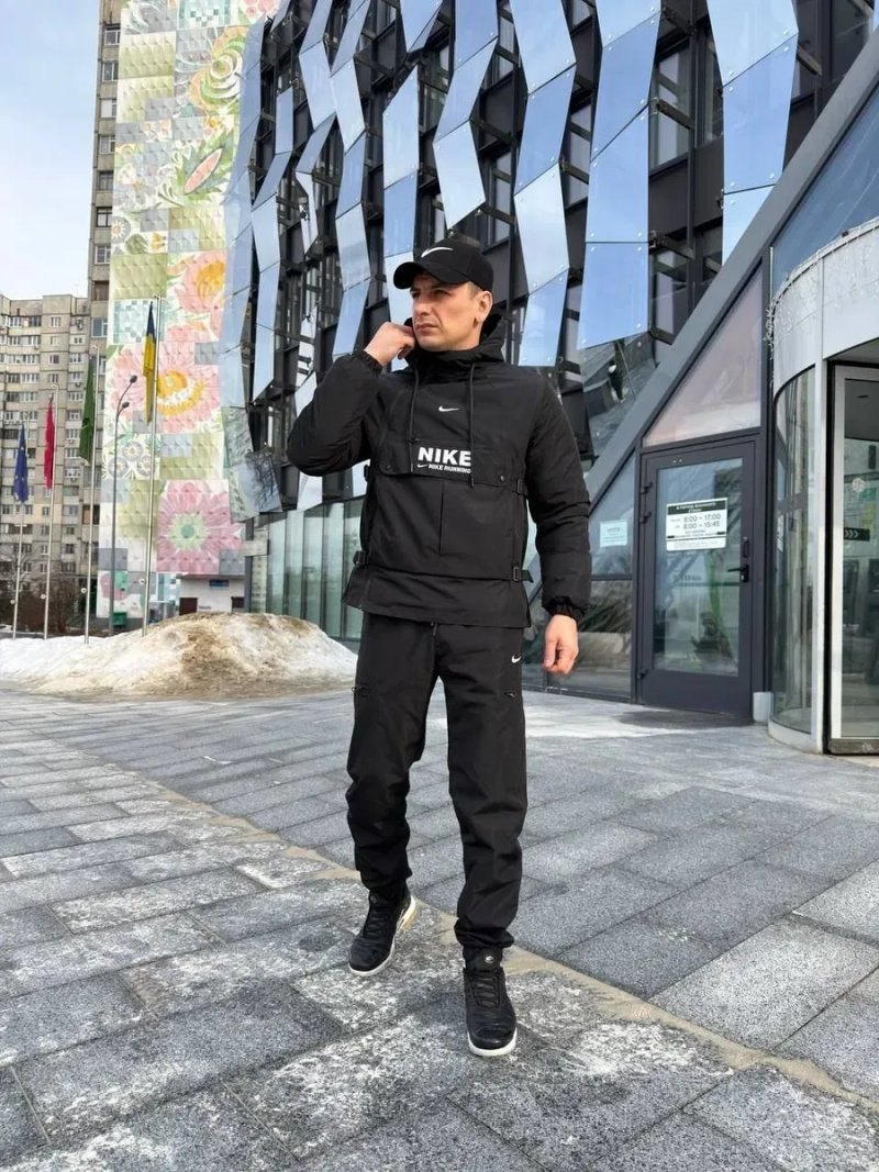 Чоловіча анорак-куртка Nike Running l Вітровка Найк l Люкс якість — фото 5