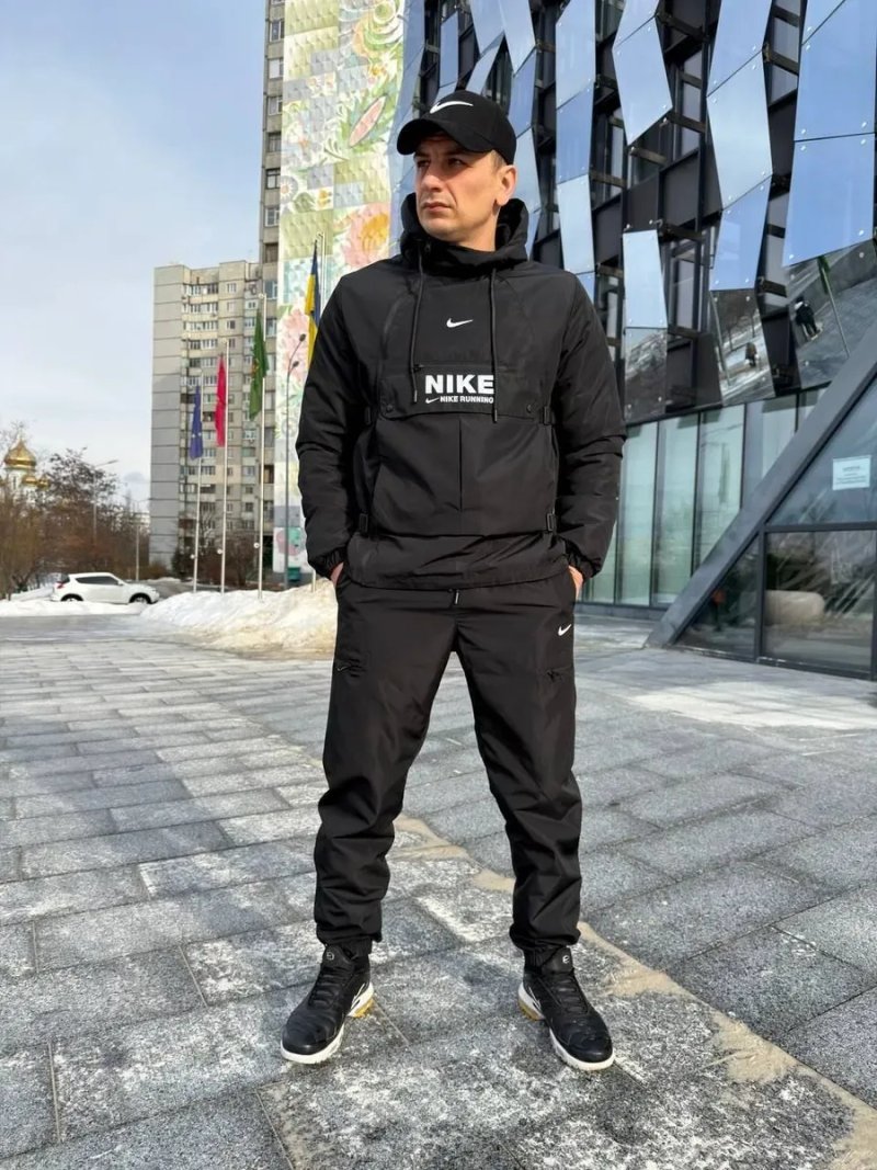 Чоловіча анорак-куртка Nike Running l Вітровка Найк l Люкс якість — фото 6