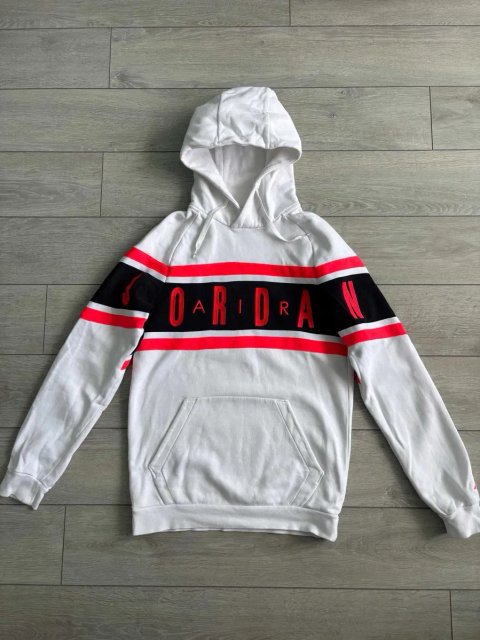 Чоловіча Біла Кофта Худі Найк Джордан Nike Air Jordan Fleece Pullover Hoodie Size S С Розмір Джемпер Светр Кенгурушка Батнік Пайта Толстовка Оригінал