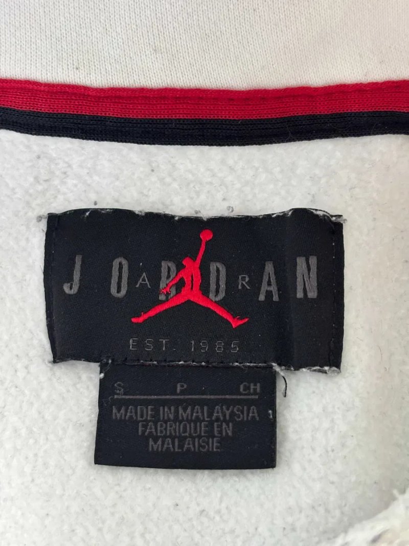 Чоловіча Біла Кофта Худі Найк Джордан Nike Air Jordan Fleece Pullover Hoodie Size S С Розмір Джемпер Светр Кенгурушка Батнік Пайта Толстовка Оригінал — фото 4