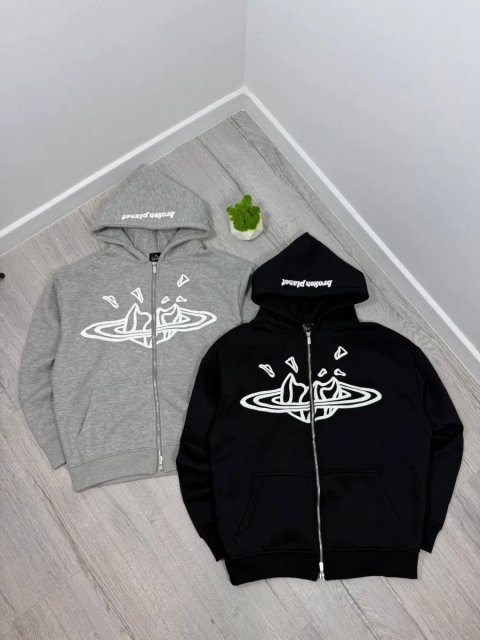Чоловіча кофта Broken Planet на блискавці з капюшоном | Zip Hoodie | Зіпка Брокен чоловіча