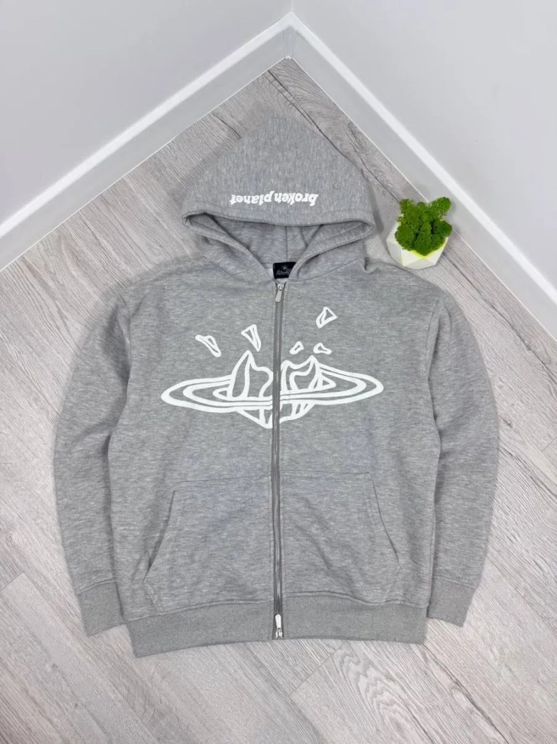 Чоловіча кофта Broken Planet на блискавці з капюшоном | Zip Hoodie | Зіпка Брокен чоловіча — фото 3