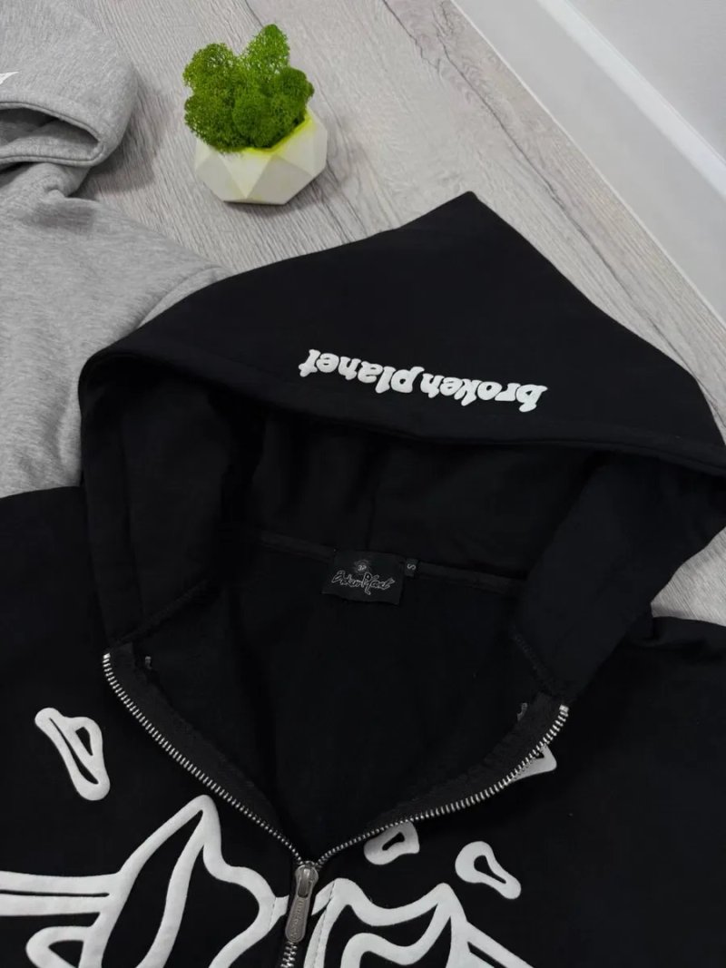 Чоловіча кофта Broken Planet на блискавці з капюшоном | Zip Hoodie | Зіпка Брокен чоловіча — фото 4