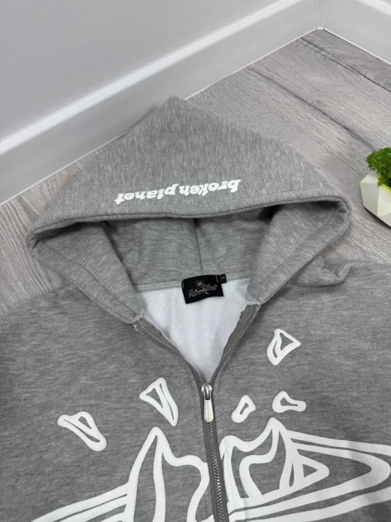 Чоловіча кофта Broken Planet на блискавці з капюшоном | Zip Hoodie | Зіпка Брокен чоловіча — фото 5