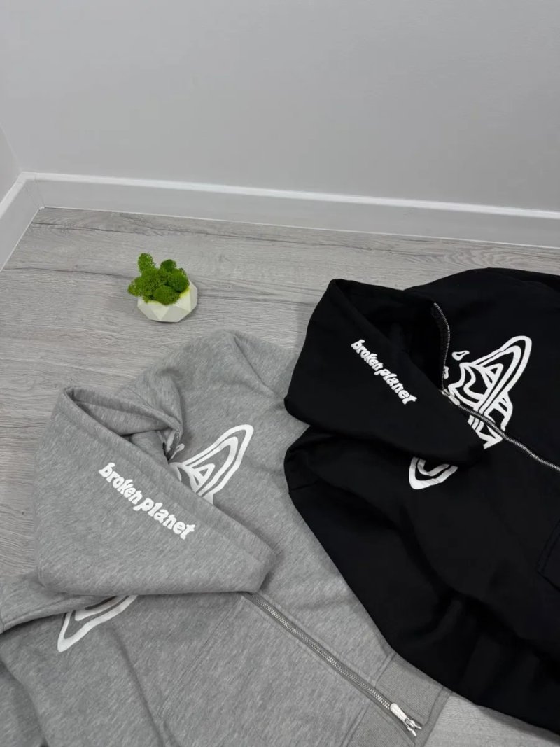 Чоловіча кофта Broken Planet на блискавці з капюшоном | Zip Hoodie | Зіпка Брокен чоловіча — фото 6