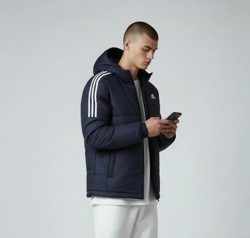 Чоловіча куртка Adidas Essentials Insulated Hooded Jacket(Оригінал) М. — фото 6