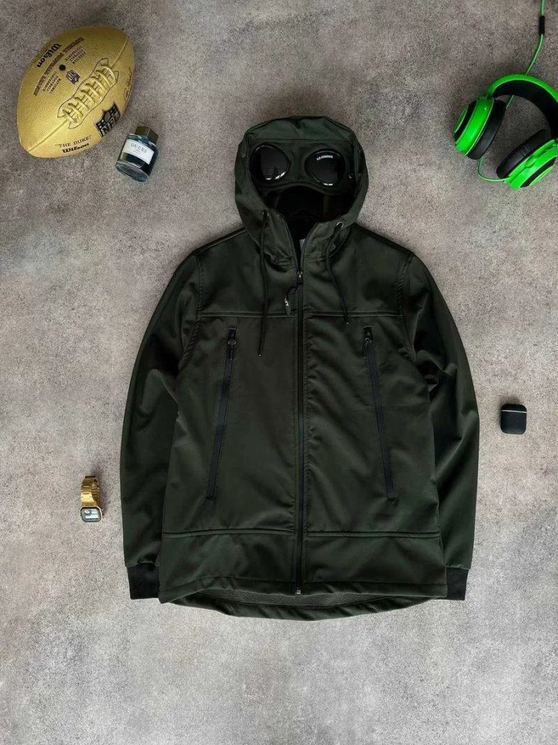 Чоловіча куртка CP Company CP4 преміум якості, стильна демісезонна куртка Soft Shell з мікрофлісовою підкладкою, водовідштовхувальний матеріал — фото 2