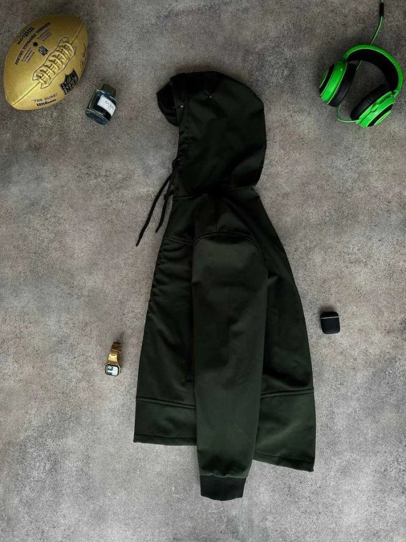 Чоловіча куртка CP Company CP4 преміум якості, стильна демісезонна куртка Soft Shell з мікрофлісовою підкладкою, водовідштовхувальний матеріал — фото 4