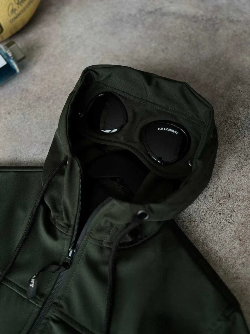 Чоловіча куртка CP Company CP4 преміум якості, стильна демісезонна куртка Soft Shell з мікрофлісовою підкладкою, водовідштовхувальний матеріал — фото 7