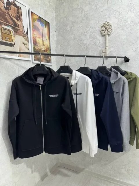 Чоловіча мужская Зип зіп худи худі кофта Armani Exchange армані розмір S-XXL