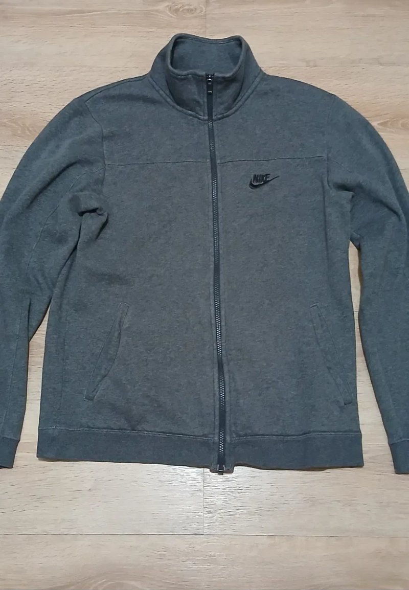 Чоловіча оригінальна кофта Nike, сіра олімпійка, зіпка  розмір S — фото 7