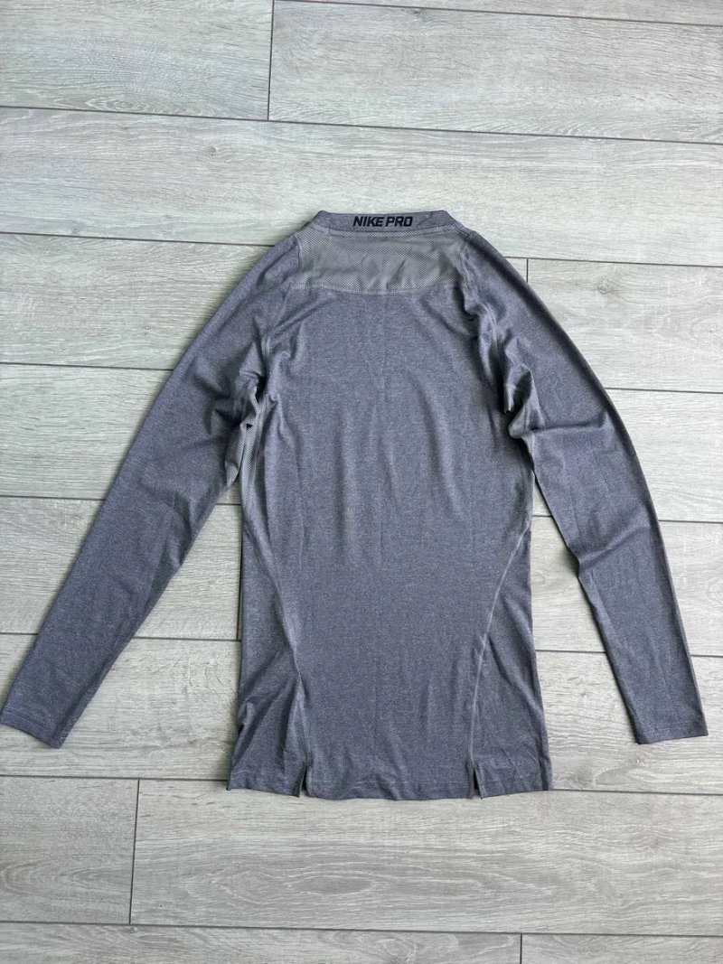 Чоловіча Спортивна Компресійна Кофта Найк Про Nike Pro Therma Compression Size S С Розмір Лонгслів Світшот Рашгард Джерсі Светр Сірий Колір Оригінал — фото 2