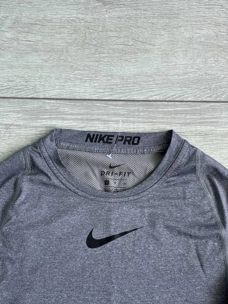 Чоловіча Спортивна Компресійна Кофта Найк Про Nike Pro Therma Compression Size S С Розмір Лонгслів Світшот Рашгард Джерсі Светр Сірий Колір Оригінал — фото 3