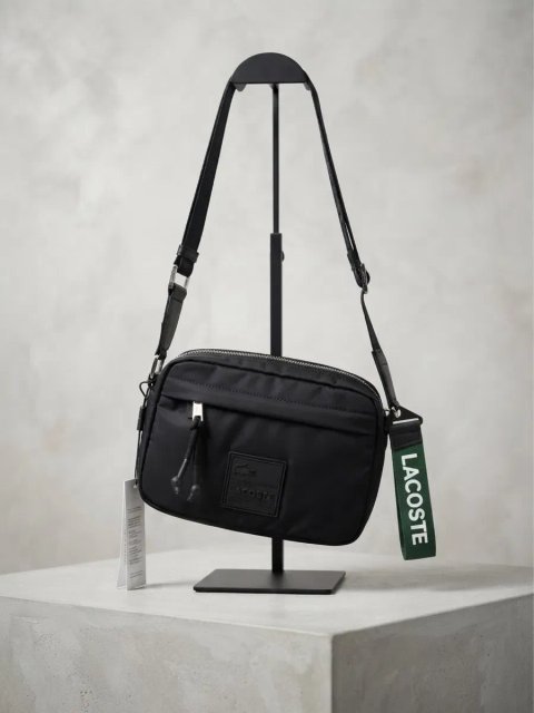 Чоловіча сумка через плече Lacoste чорна месенджер барсетка кросбоді/сумка лакоста