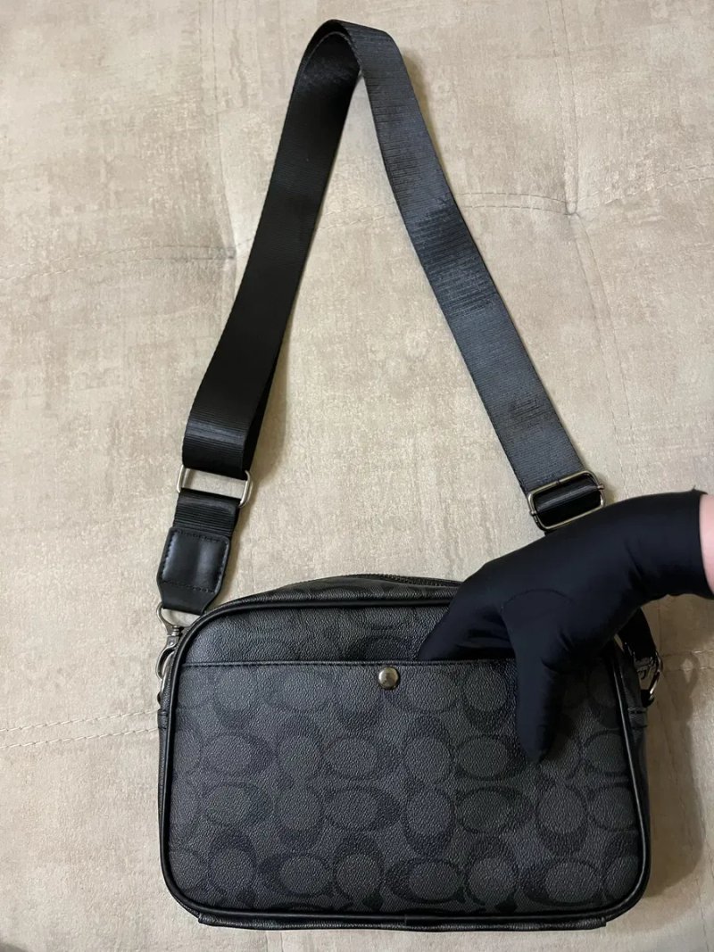 Чоловіча сумка Coach чорна через плече | стильна месенджер | нова — фото 3