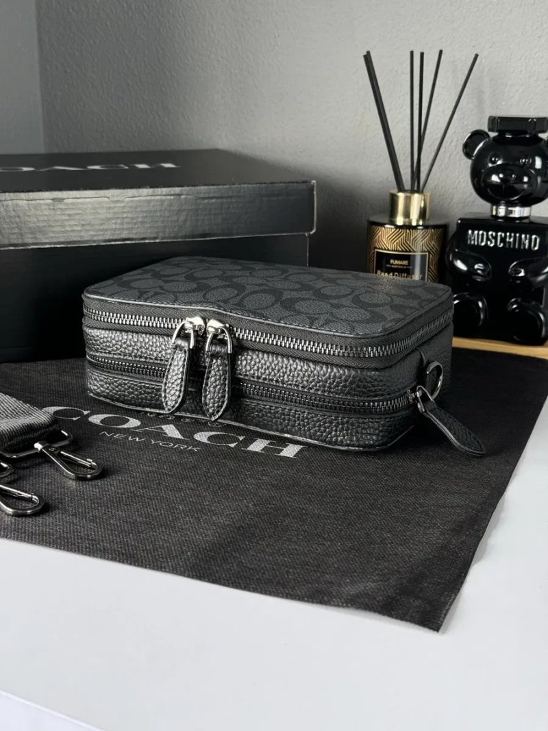 Чоловіча сумка Coach мужская сумка барсетка мессенджер бананка клатч через плечо — фото 2
