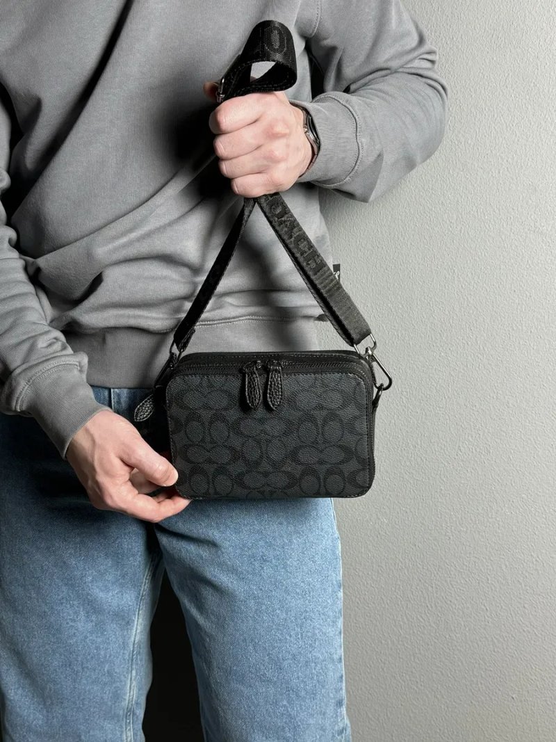 Чоловіча сумка Coach мужская сумка барсетка мессенджер бананка клатч через плечо — фото 6