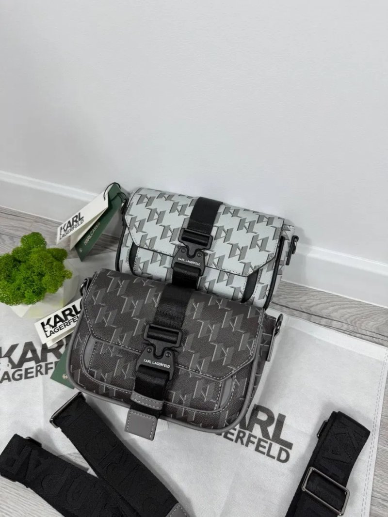 Чоловіча сумка Karl Lagerfeld через плече | Крос-боді | Нова | Чорна/Біла | Сумка Карл Лагерфелд чоловіча — фото 2