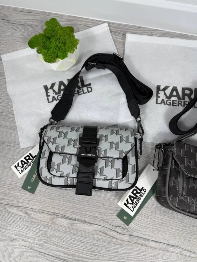 Чоловіча сумка Karl Lagerfeld через плече | Крос-боді | Нова | Чорна/Біла | Сумка Карл Лагерфелд чоловіча — фото 3