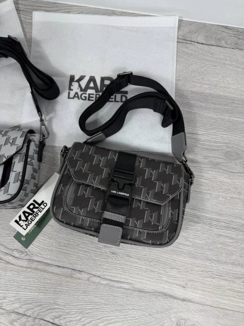 Чоловіча сумка Karl Lagerfeld через плече | Крос-боді | Нова | Чорна/Біла | Сумка Карл Лагерфелд чоловіча — фото 4