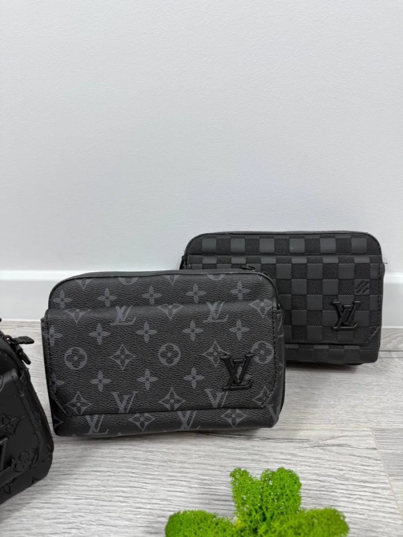 Чоловіча сумка Louis Vuitton через плече | Екошкіра | Барсетка Луї Віттон | Сумка через плече Луи Виттон — фото 3
