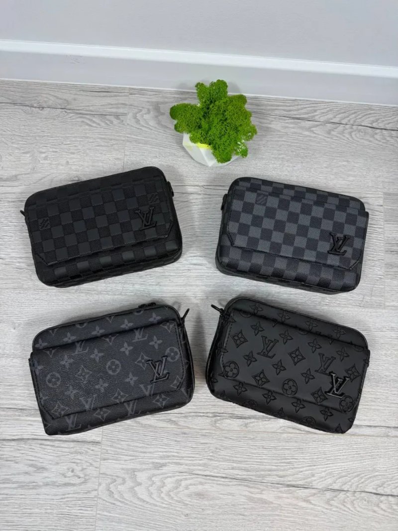 Чоловіча сумка Louis Vuitton через плече | Екошкіра | Барсетка Луї Віттон | Сумка через плече Луи Виттон — фото 4
