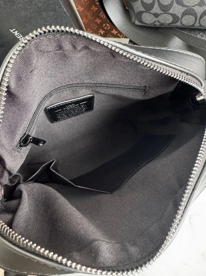 Чоловіча сумка мессенджер барсетка Coach Houston flight bag мужская коуч черная натуральная кожа кожаная чорна шкіряна купиьи сумку — фото 8
