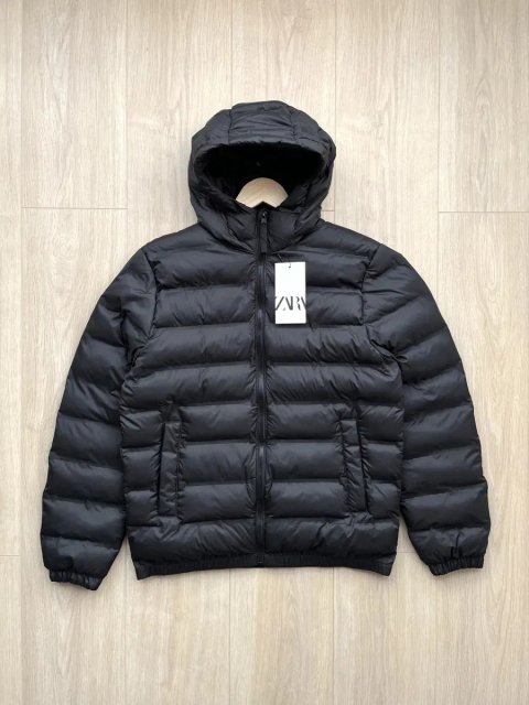 Чоловіча Ветровка ZARA Куртка на Осінь Оригінал Новая Мужская Черная Padded Jacket