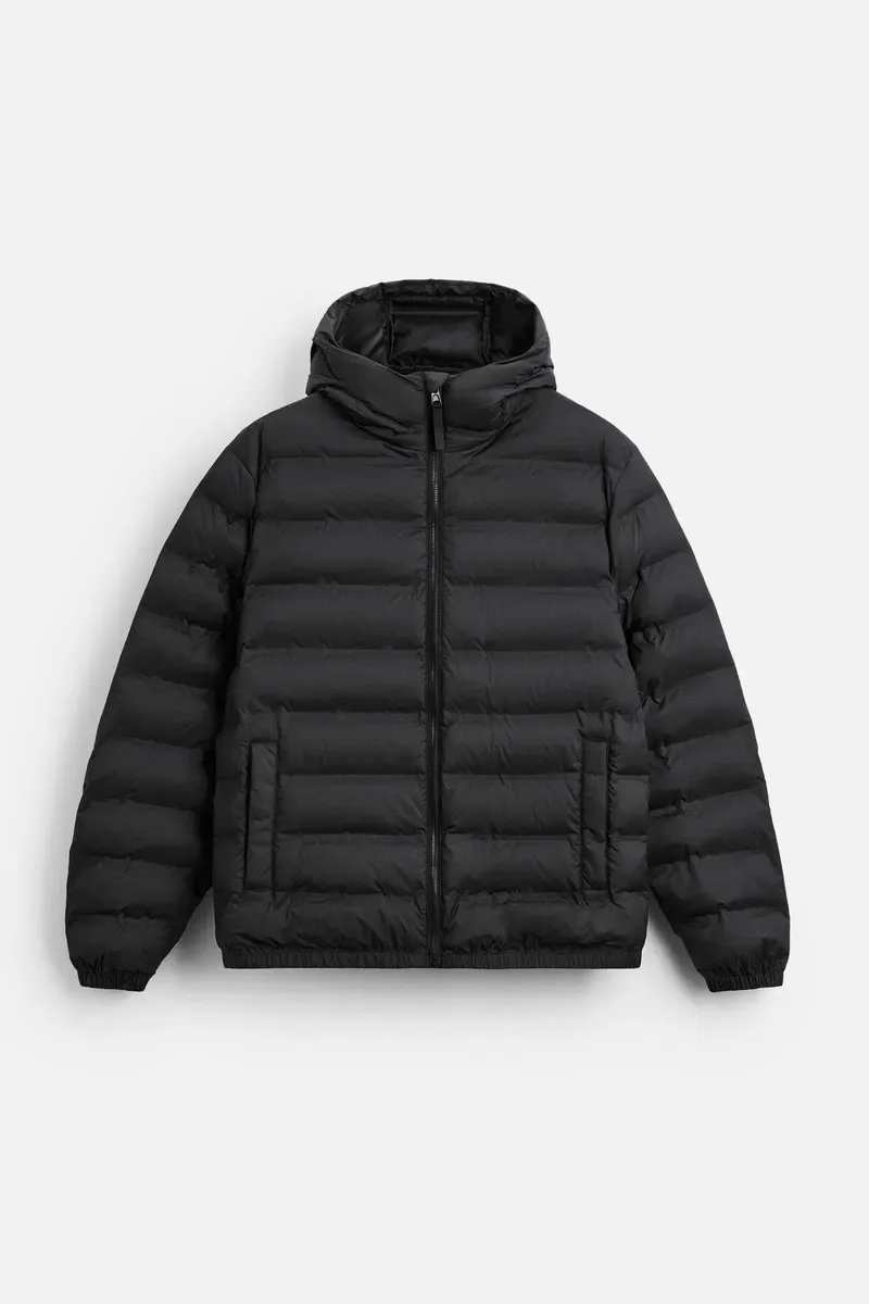 Чоловіча Ветровка ZARA Куртка на Осінь Оригінал Новая Мужская Черная Padded Jacket — фото 2