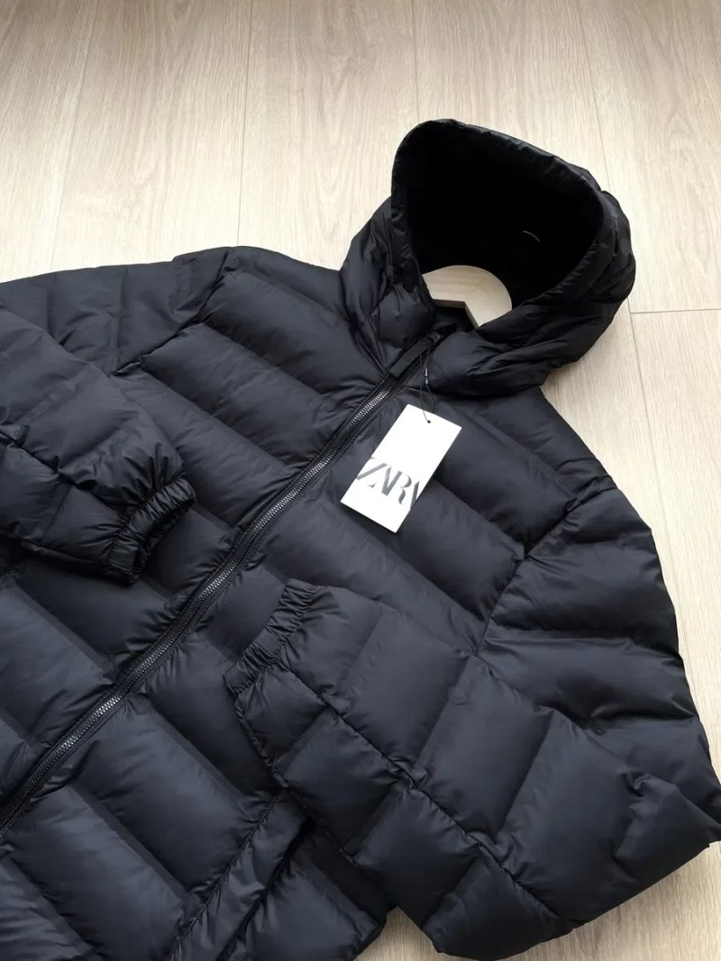Чоловіча Ветровка ZARA Куртка на Осінь Оригінал Новая Мужская Черная Padded Jacket — фото 7
