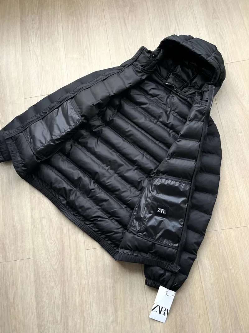 Чоловіча Ветровка ZARA Куртка на Осінь Оригінал Новая Мужская Черная Padded Jacket — фото 8