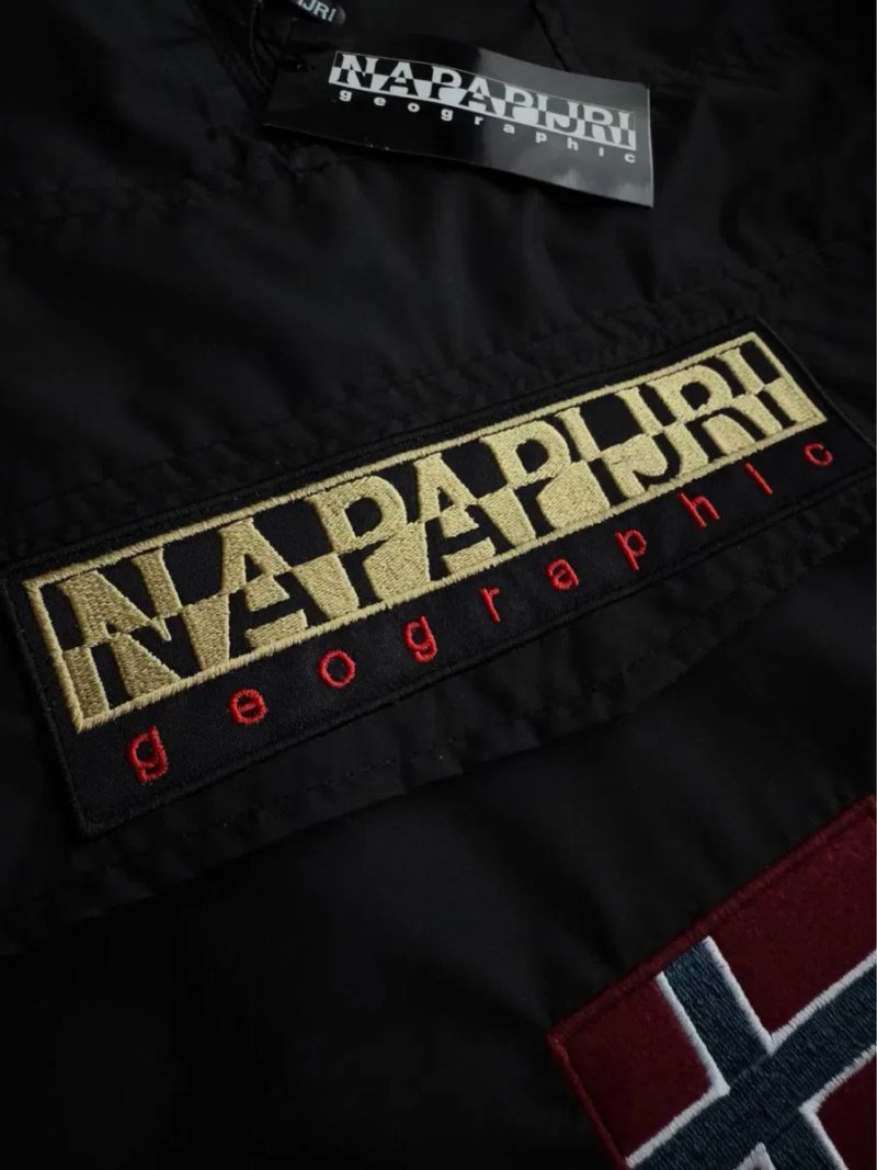 Чоловіча Вітрівка-Анорак Napapijri | Водовідштовхуюча | Чорна | S–3XL — фото 3
