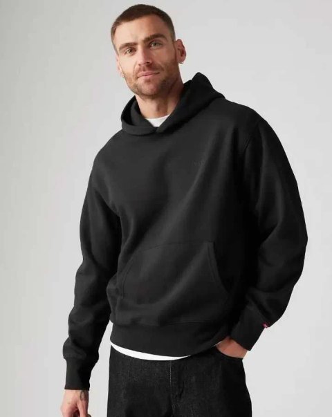 Чоловіче худі Levi's оригінал чорна кофта на флісі розмір M Левіс