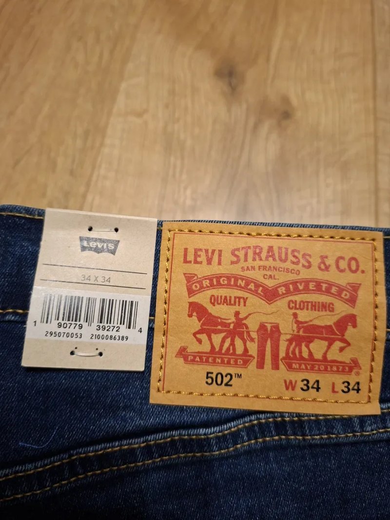 Чоловічі джинси Levi's 502 Taper Fit, 34/34, 36/32 — фото 8