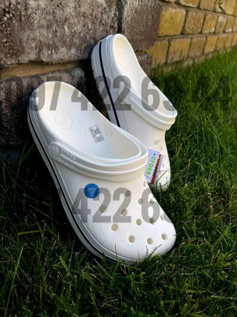 Чоловічі  Крокси Crocs Crocband White Унісекс Купити зі знижкою