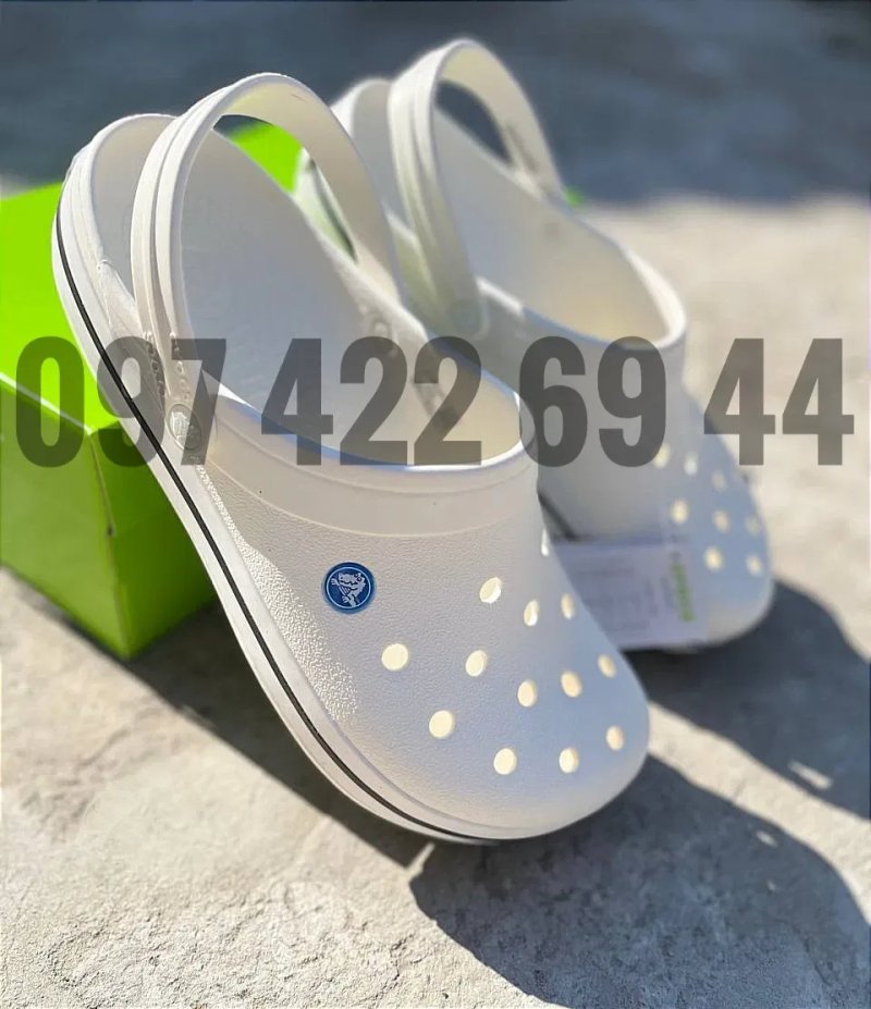 Чоловічі  Крокси Crocs Crocband White Унісекс Купити зі знижкою — фото 4