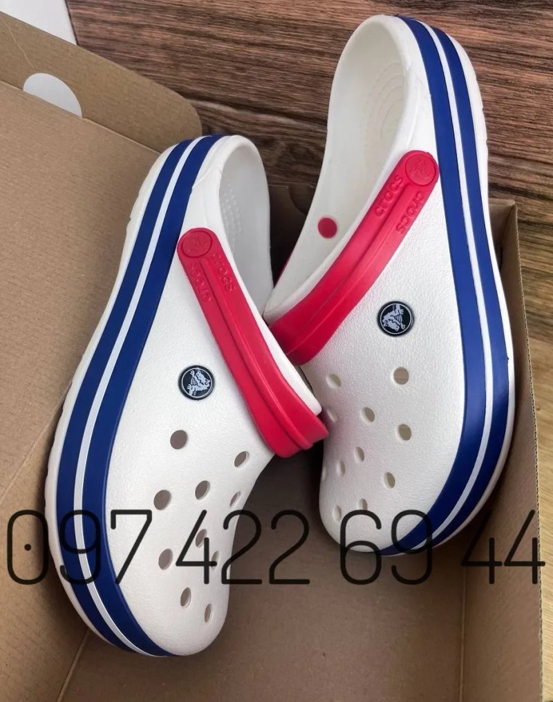 Чоловічі  Крокси Crocs Crocband White Унісекс Купити зі знижкою — фото 7