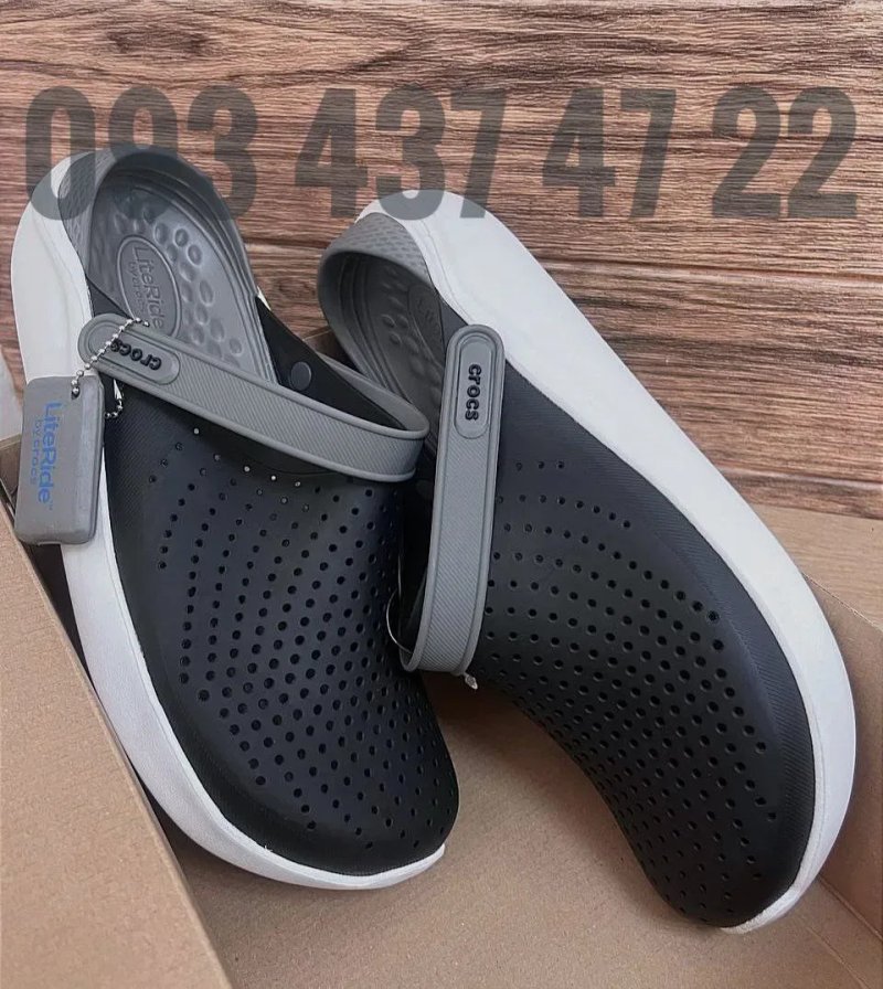 Чоловічі Крокси Сабо Crocs LiteRide лайтрайд сірі купити усі розміри — фото 7