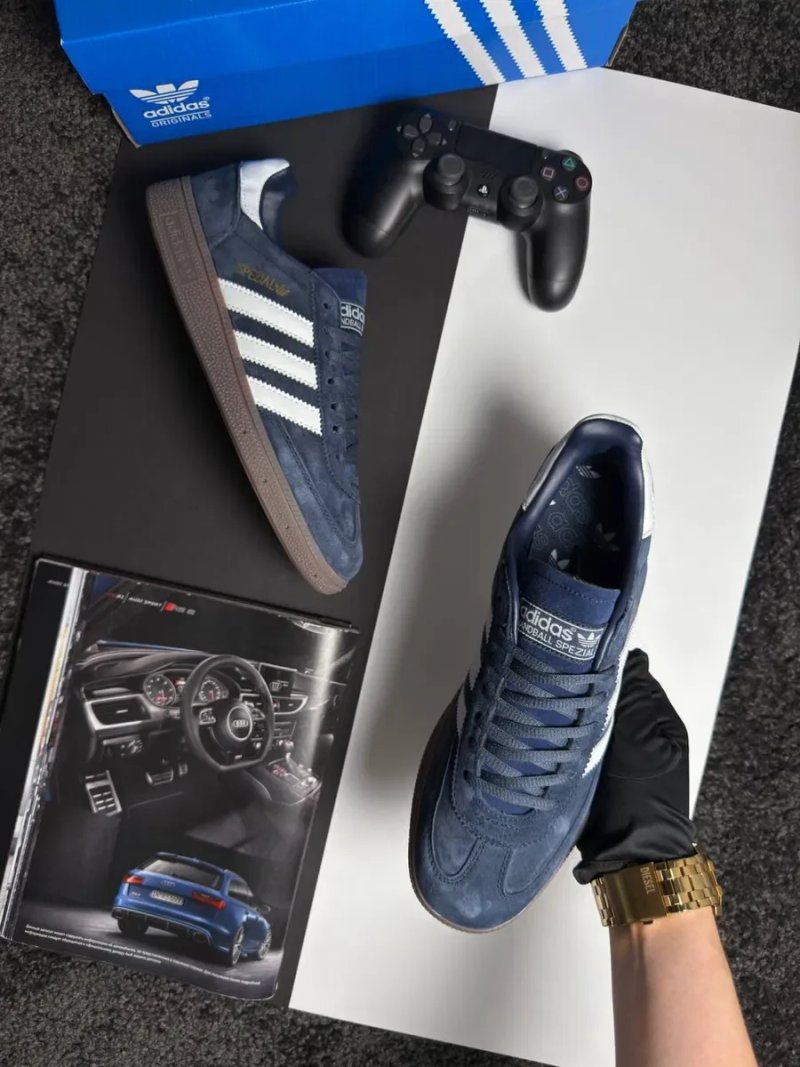 Чоловічі кросівки адідас Adidas Handball Spezial M Navy White [41-45] — фото 2