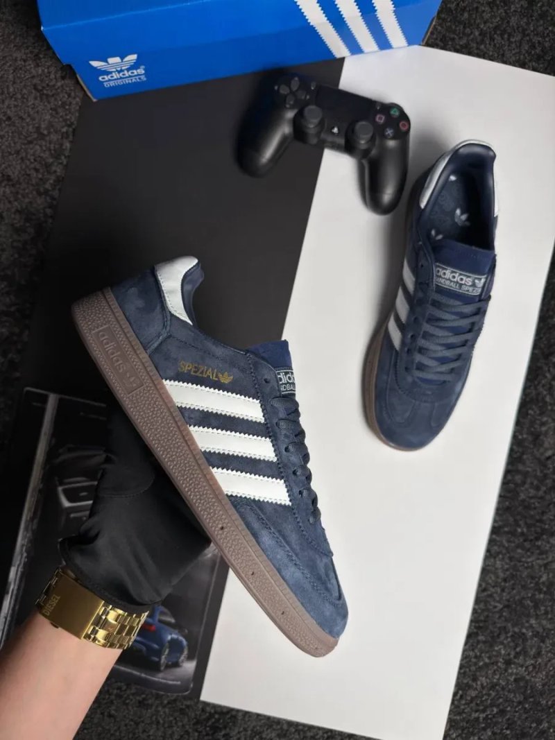 Чоловічі кросівки адідас Adidas Handball Spezial M Navy White [41-45] — фото 3