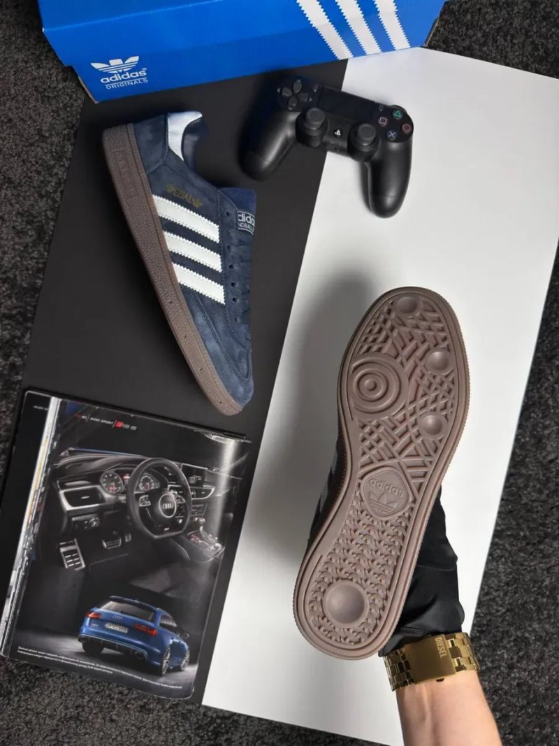 Чоловічі кросівки адідас Adidas Handball Spezial M Navy White [41-45] — фото 6